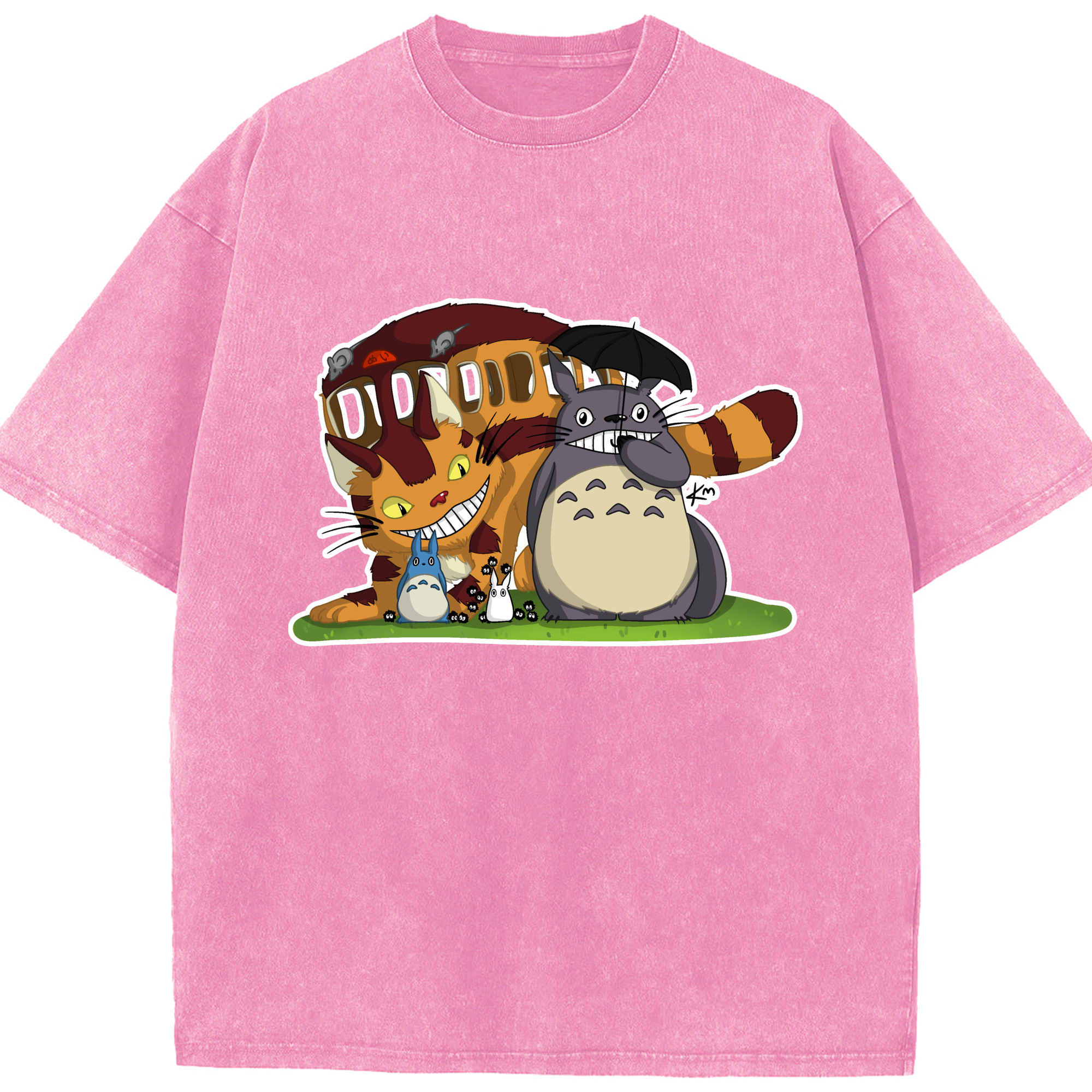 （画像用） となりのトトロ 草壁メイ 草壁サツキ My Neighbor Totoro Satsuki Kusakabe Mei Kusakabe 綿100% ヴィンテージ風 半袖Tシャツ（フロントプリント）